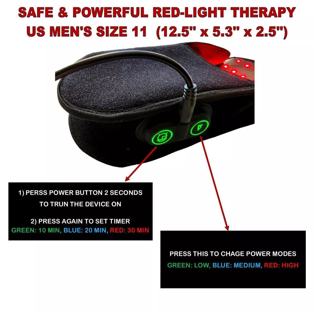 LED rode licht slippers voor voetneuropathie gewrichtspijn verlichting infraroodtherapie