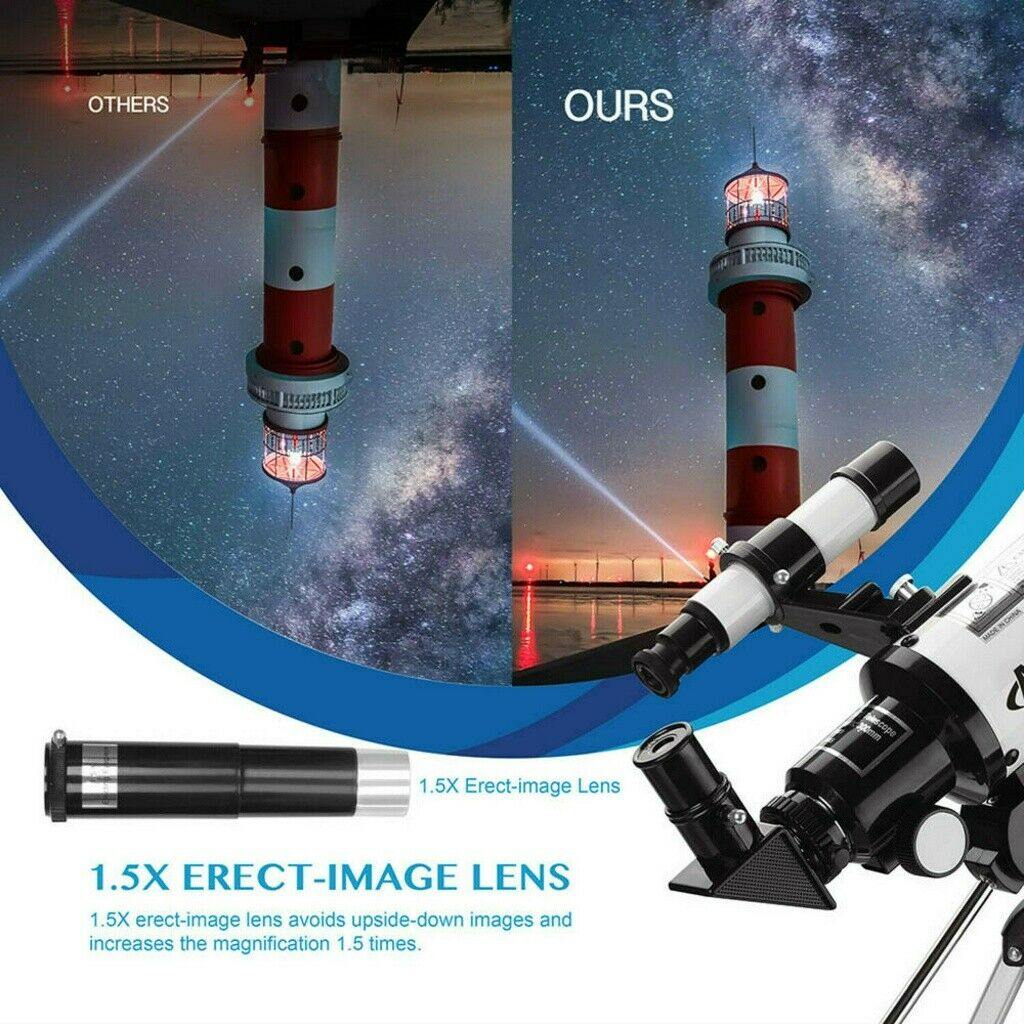 Professionelles astronomisches 150x Vergrößerung Refraktor-Teleskop 300/70mm mit Stativ und Telefonadapter