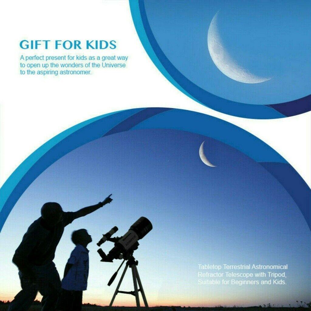 Professionelles astronomisches 150x Vergrößerung Refraktor-Teleskop 300/70mm mit Stativ und Telefonadapter