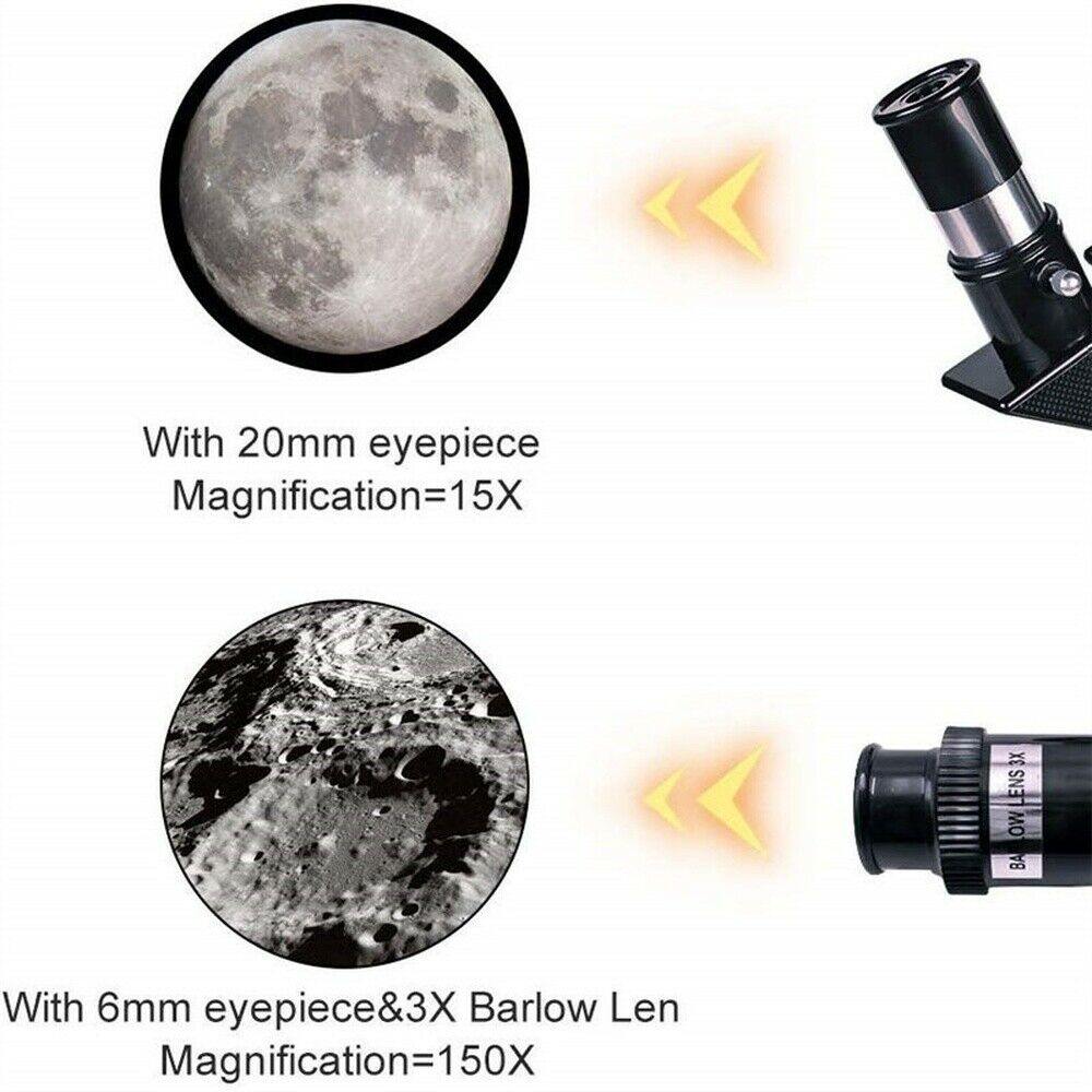 Professionelles astronomisches 150x Vergrößerung Refraktor-Teleskop 300/70mm mit Stativ und Telefonadapter