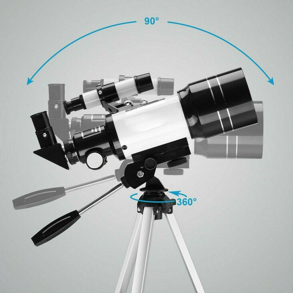 Professionelles astronomisches 150x Vergrößerung Refraktor-Teleskop 300/70mm mit Stativ und Telefonadapter