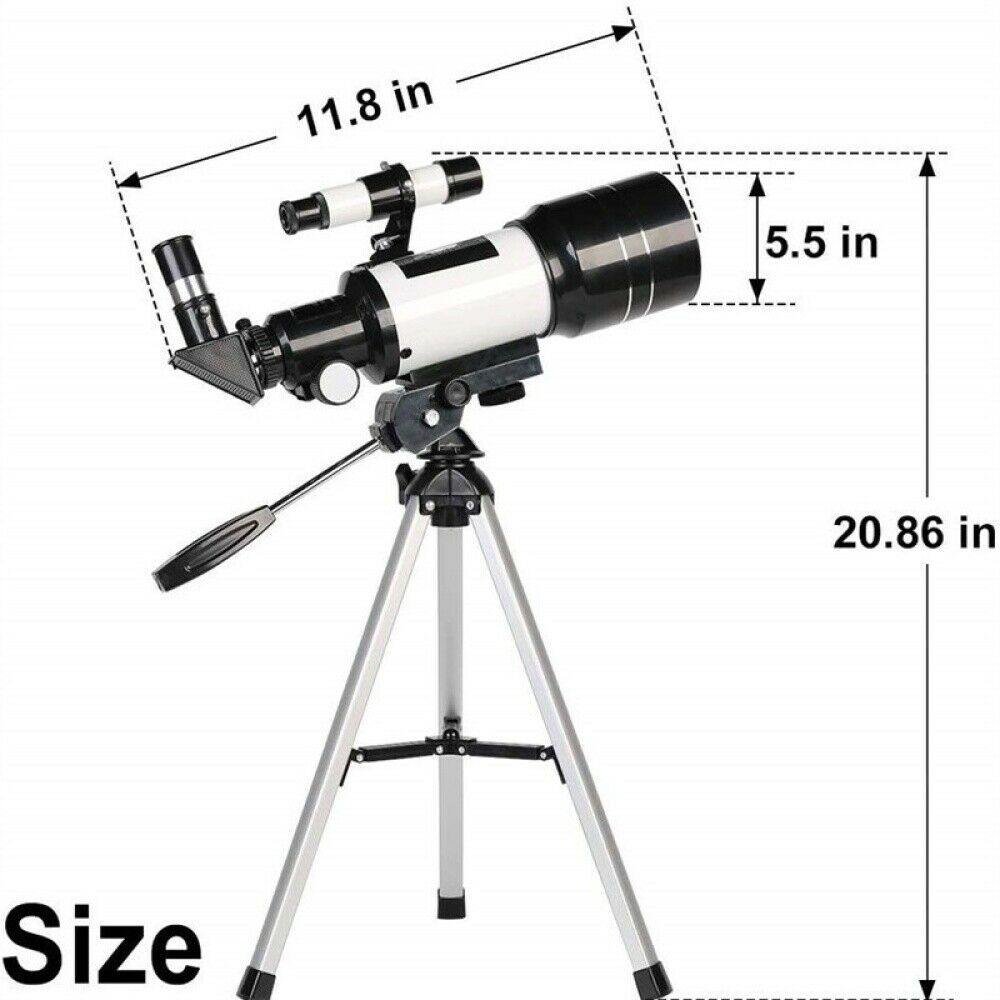 Professionelles astronomisches 150x Vergrößerung Refraktor-Teleskop 300/70mm mit Stativ und Telefonadapter