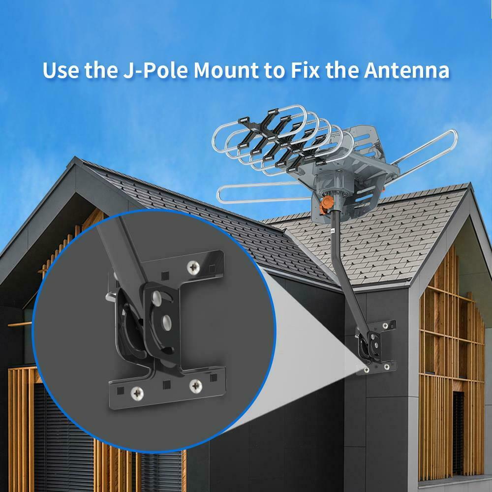250 Meilen Outdoor Digital Verstärkte HDTV Antenne, Motorisierte 360° Drehung mit Mast