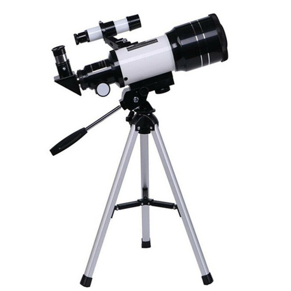 Professionelles astronomisches 150x Vergrößerung Refraktor-Teleskop 300/70mm mit Stativ und Telefonadapter