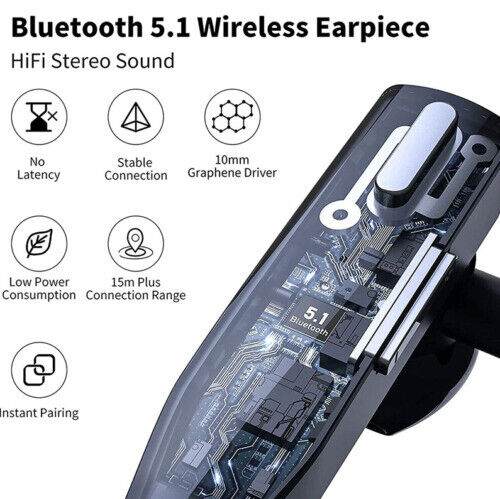 Trucker Dual Mic Draadloze Bluetooth 5.1 Noise Cancelling Headset/Oortje