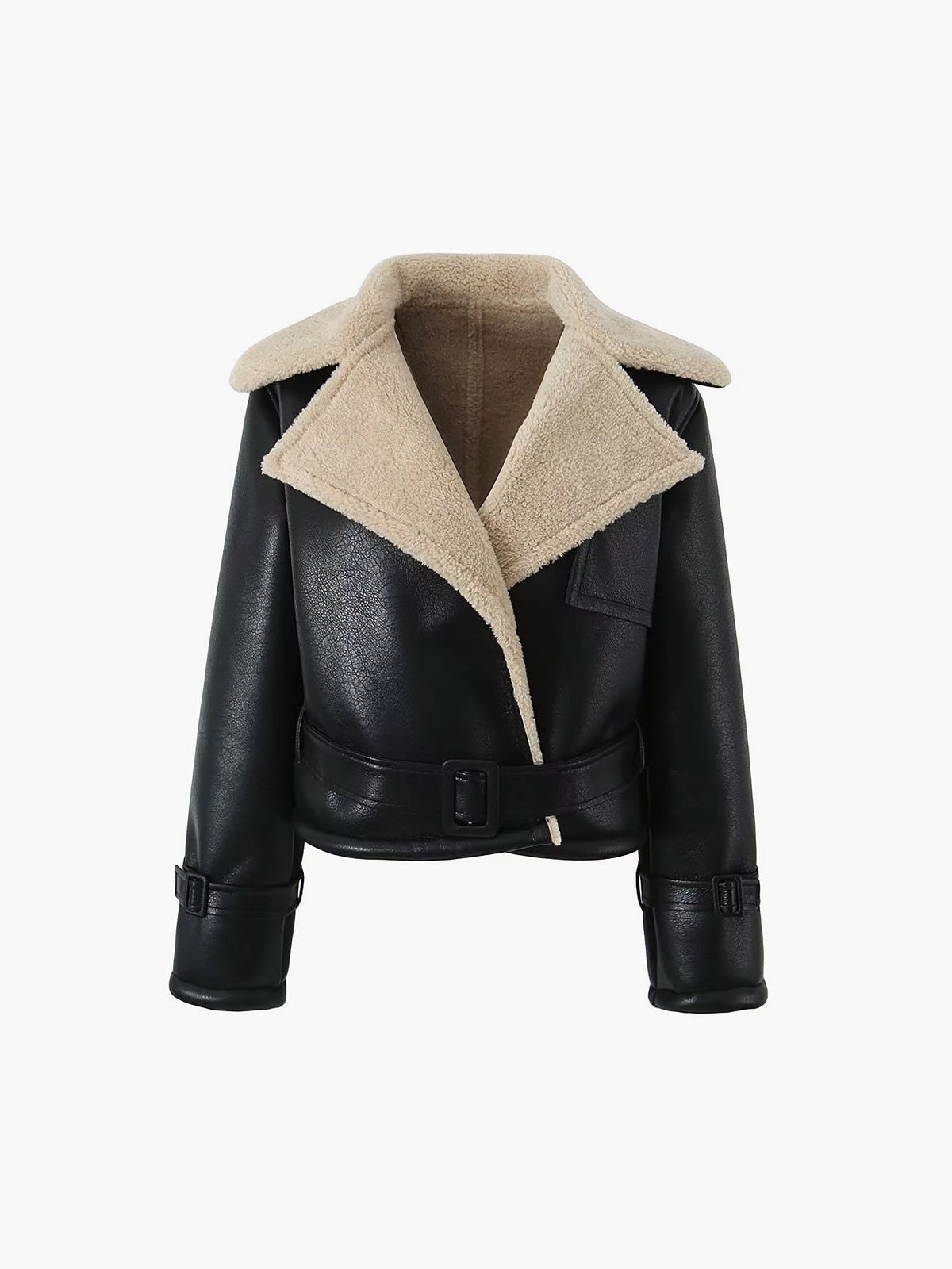Too Blessed Sherpa Lined Aviator Jacket – Shearling Leather