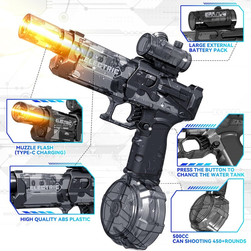 PowerBlast elektrische waterpistool met meeslepende LED-verlichting