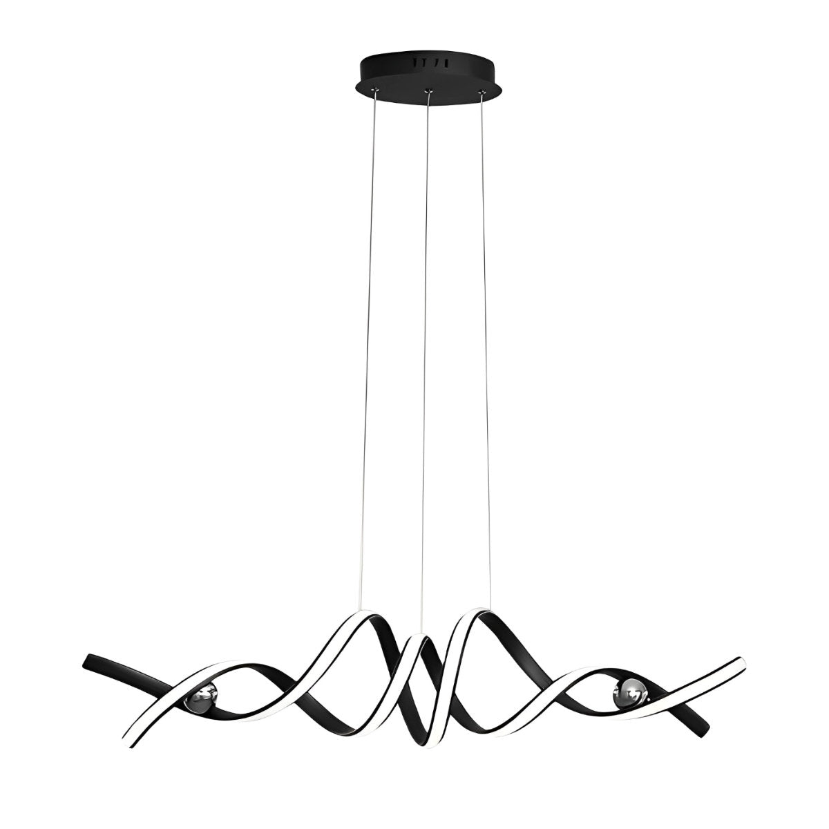 Minimalistische golfstrip gedraaide creatieve traploze dimbare LED kroonluchter hanglamp