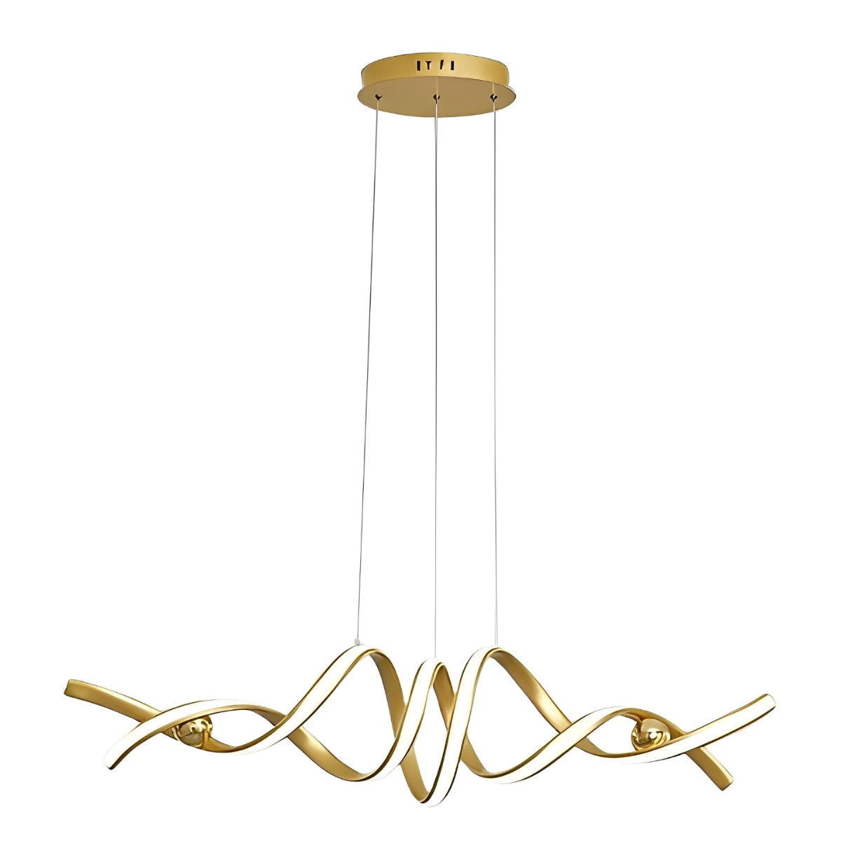 Minimalistische golfstrip gedraaide creatieve traploze dimbare LED kroonluchter hanglamp