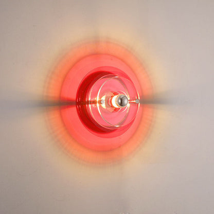 Moderne kleurrijke ijzeren acryl vliegende schotel kap licht wandlamp voor kamer