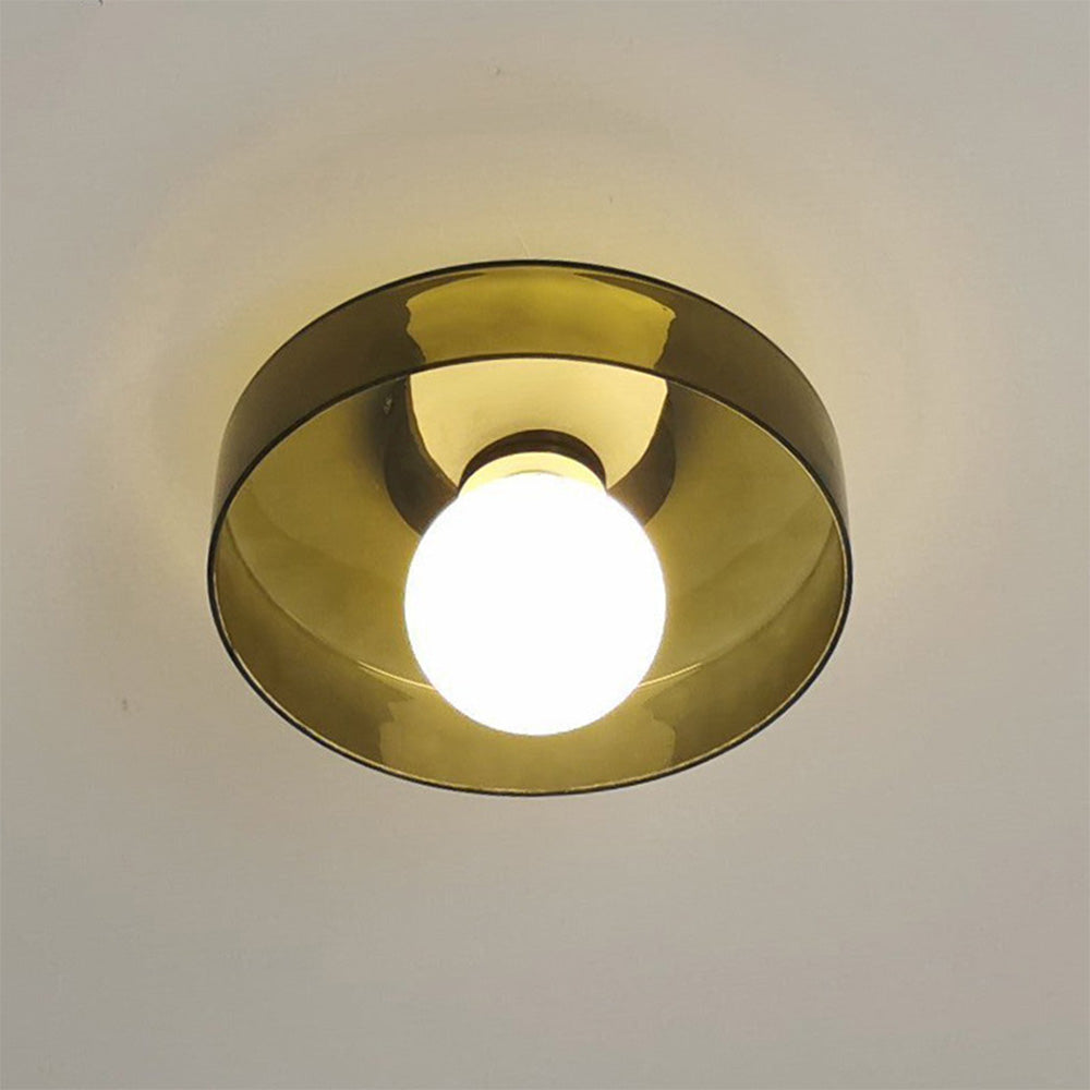Ronde glazen LED-plafondlamp