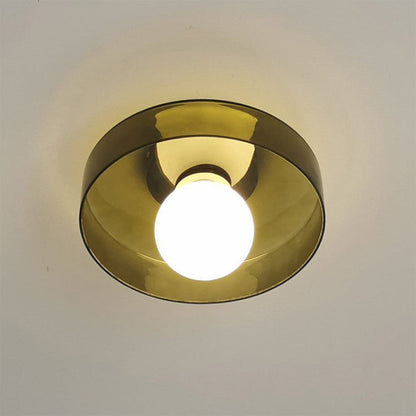 Ronde glazen LED-plafondlamp