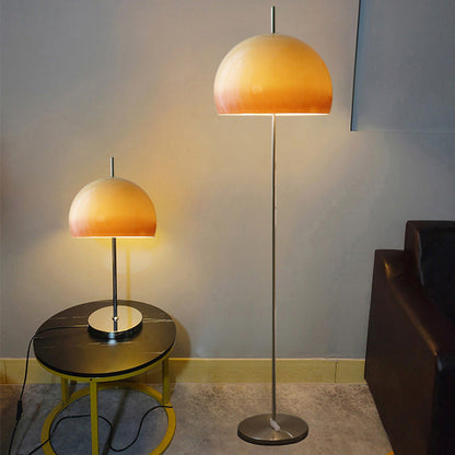 Moderne retro paddenstoel glazen staande vloerlamp voor woonkamer