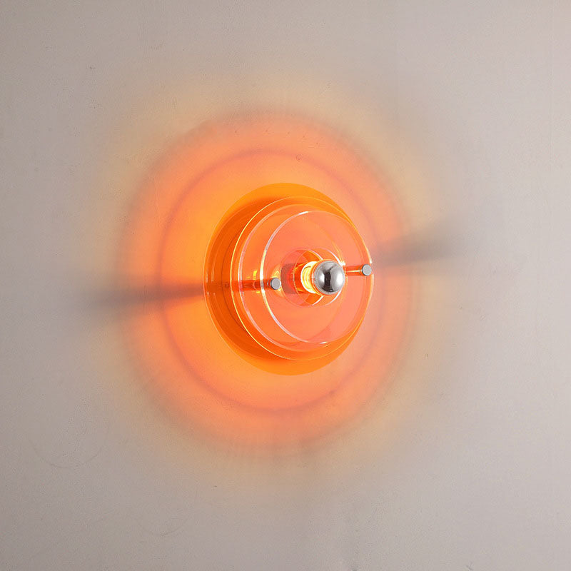 Moderne kleurrijke ijzeren acryl vliegende schotel kap licht wandlamp voor kamer