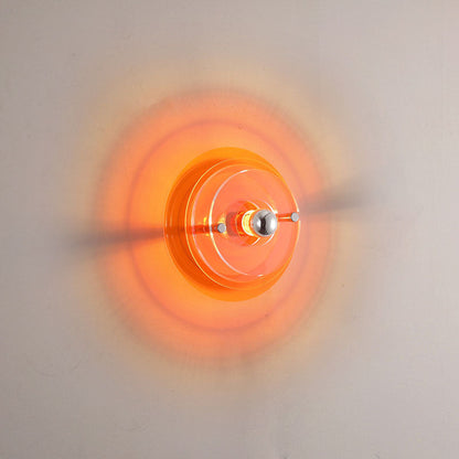 Moderne kleurrijke ijzeren acryl vliegende schotel kap licht wandlamp voor kamer