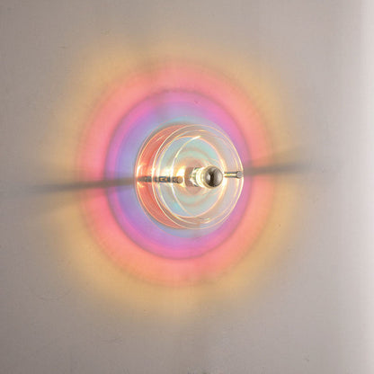 Moderne kleurrijke ijzeren acryl vliegende schotel kap licht wandlamp voor kamer