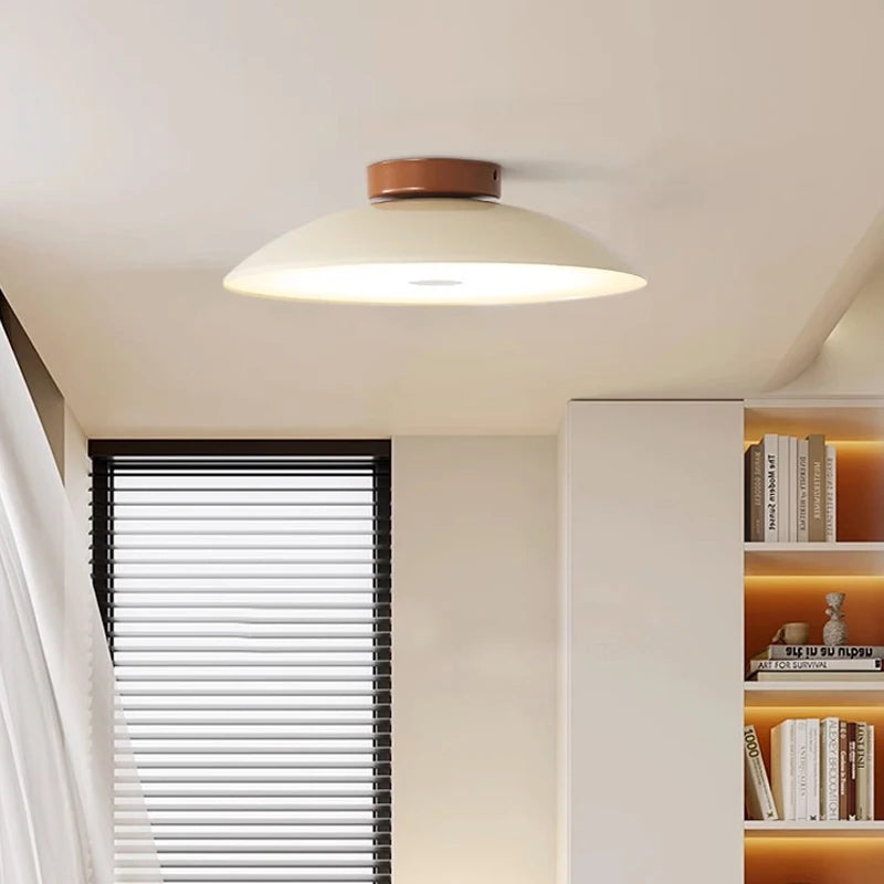 Hedendaagse metalen semi-opbouw LED plafondlamp