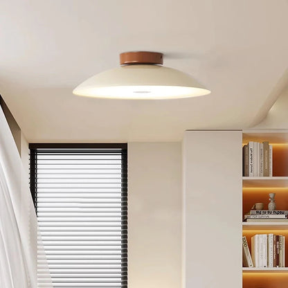 Hedendaagse metalen semi-opbouw LED plafondlamp