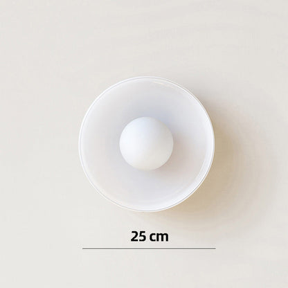 Ronde glazen LED-plafondlamp