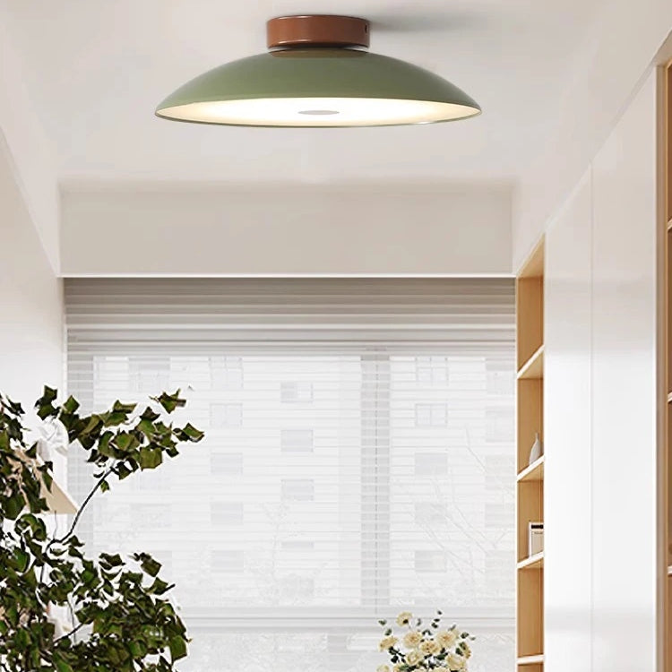 Hedendaagse metalen semi-opbouw LED plafondlamp