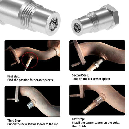 Auto Zuurstof O2 Sensor Adapter CEL Reparatie Controle Motorlamp Eliminator M18*1.5