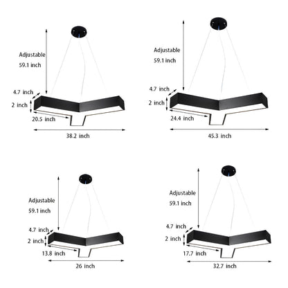 Grandview moderne geometrische doe-het-zelf kantoor kroonluchter LED hangend