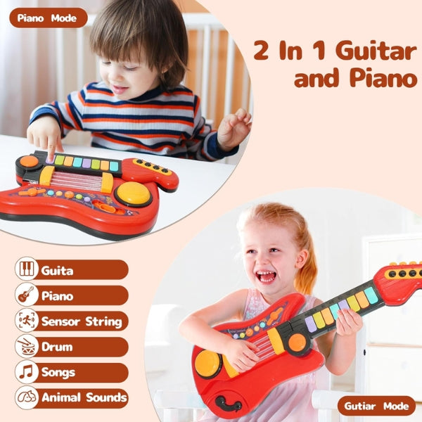 Magic Touch legetøjsguitar - interaktiv strum med guitar til 2-3 årige