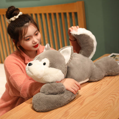 Giant Siberian Husky Dog Teddy Bear Soft Plush Stuffed animal Toy