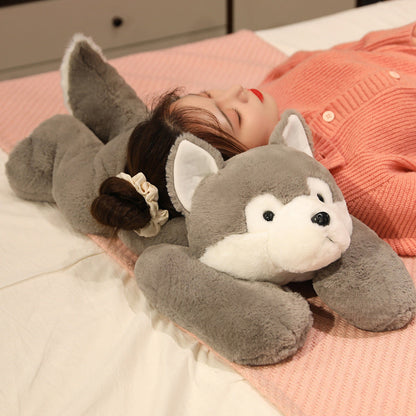 Giant Siberian Husky Dog Teddy Bear Soft Plush Stuffed animal Toy
