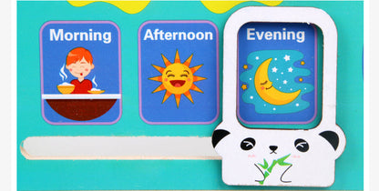 Teaching Learning Clock To Tell Time Analogue  Calendar Interactive Season Weather24 Hours Montessori