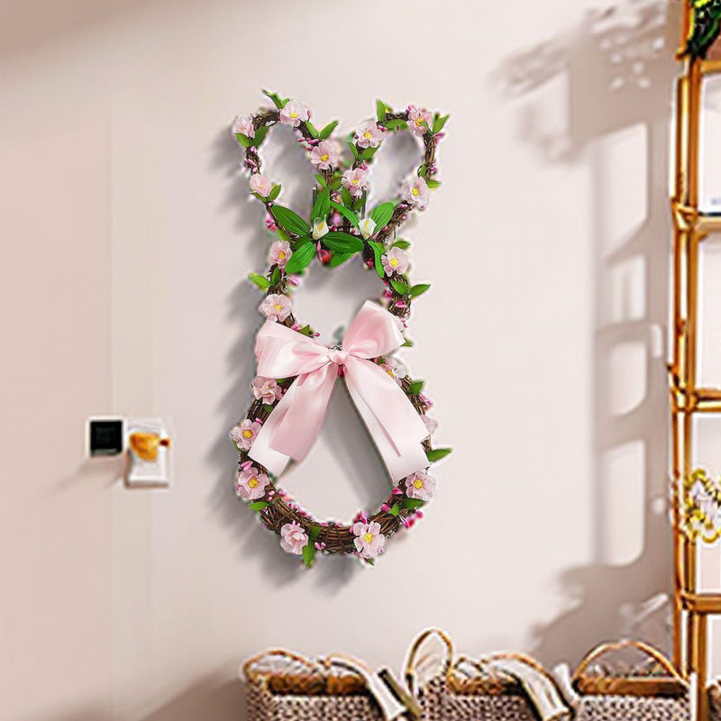 Bunny Rabbit Easter Wreath for Door Decorations