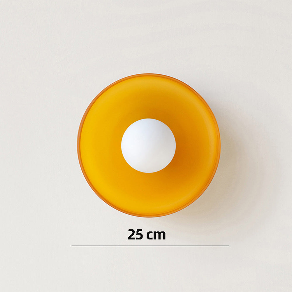 Ronde glazen LED-plafondlamp