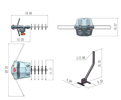 250 Miles HD TV Digitale Antenne 360° Drehbar