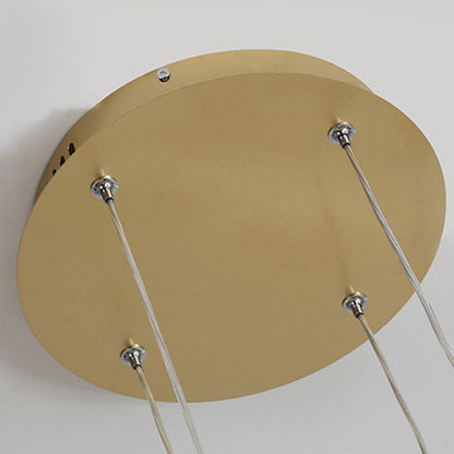Moderne hanglamp Tir-Circle zwart/goud/koffie metaal