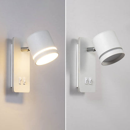 Minimalistische rechthoekige spot draaibare LED leeswandlamp