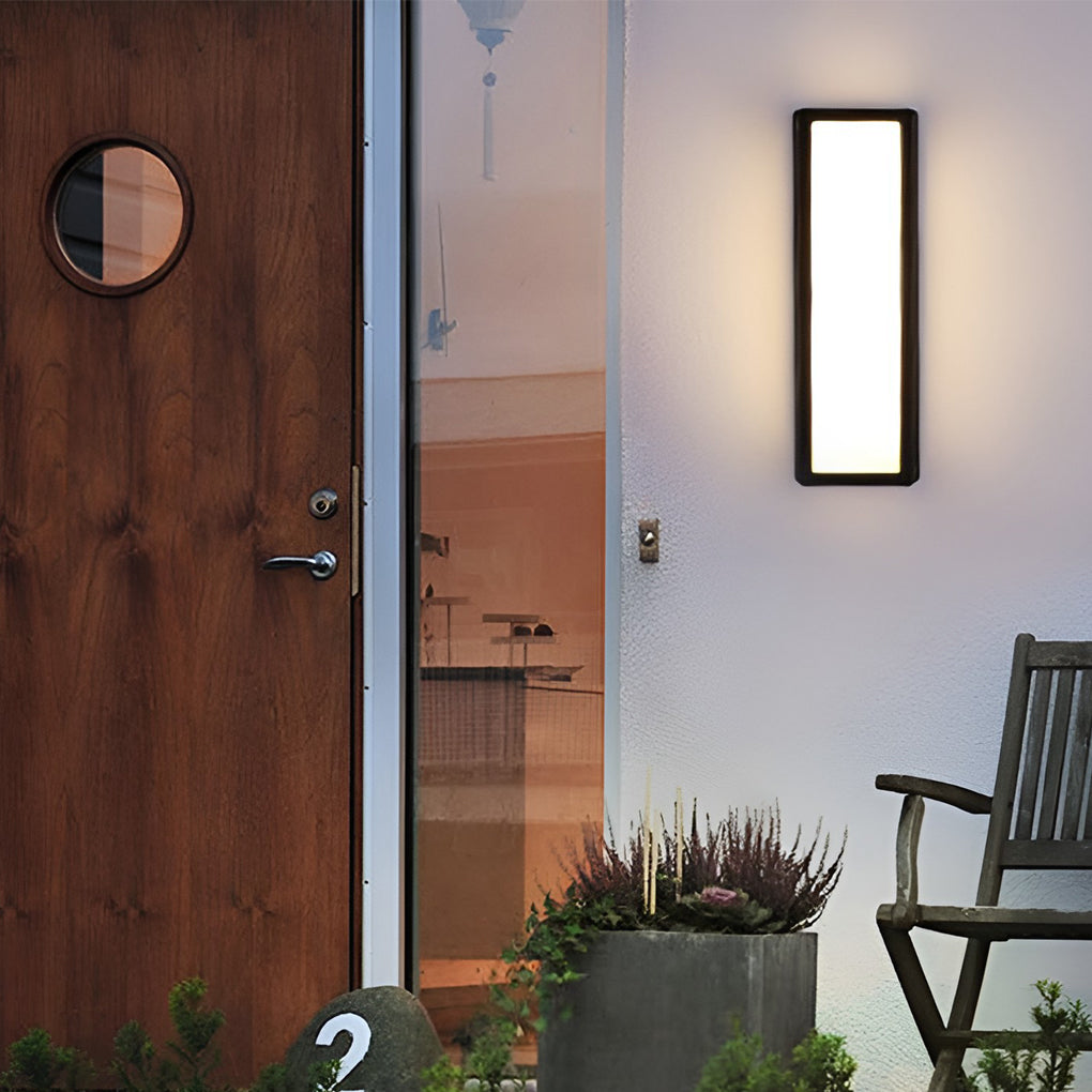 Rechthoekige LED waterdichte bewegingssensor zwarte eigentijdse wandlamp