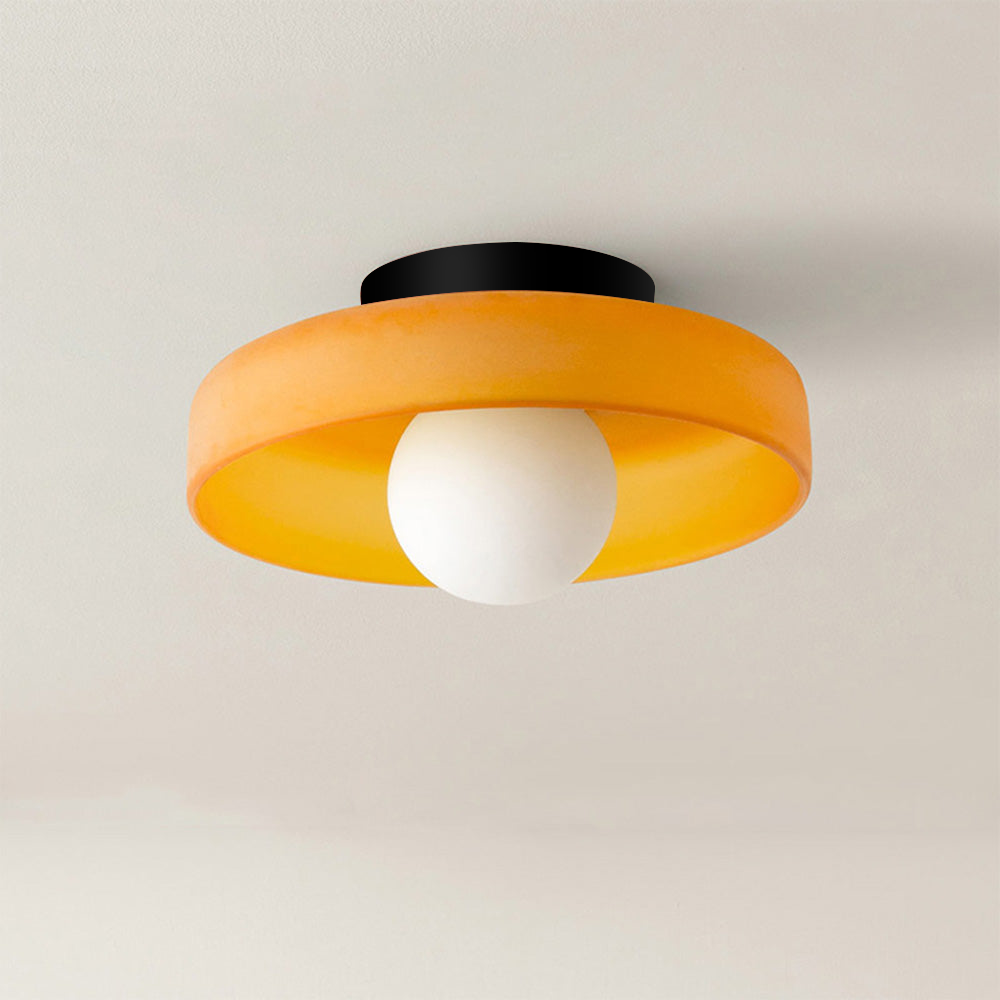 Ronde glazen LED-plafondlamp