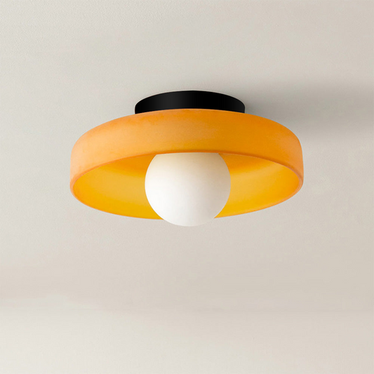 Ronde glazen LED-plafondlamp