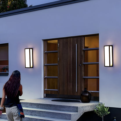 Rechthoekige LED waterdichte bewegingssensor zwarte eigentijdse wandlamp