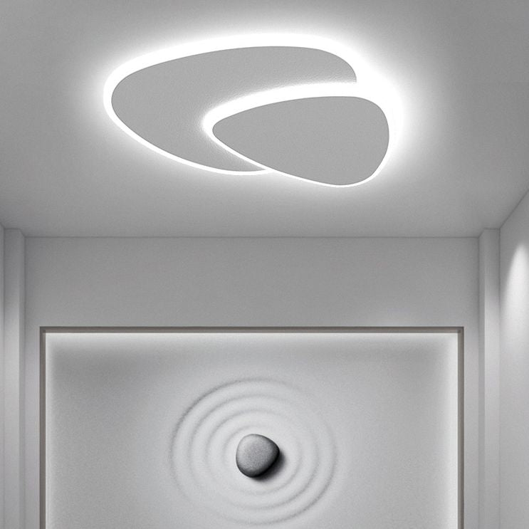 Geometrische metalen/acryl plafondlamp wit