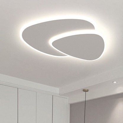 Geometrische metalen/acryl plafondlamp wit