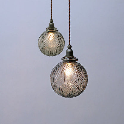 Lotus textuur glazen bol hanglamp