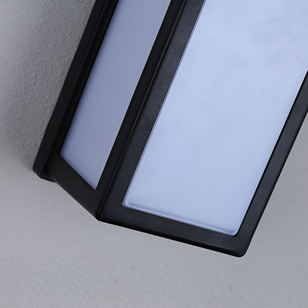 Rechthoekige LED waterdichte bewegingssensor zwarte eigentijdse wandlamp
