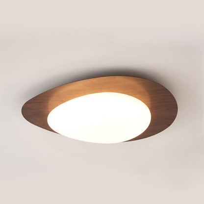 Nordic ijzer houtnerf kiezel LED inbouw plafondlamp