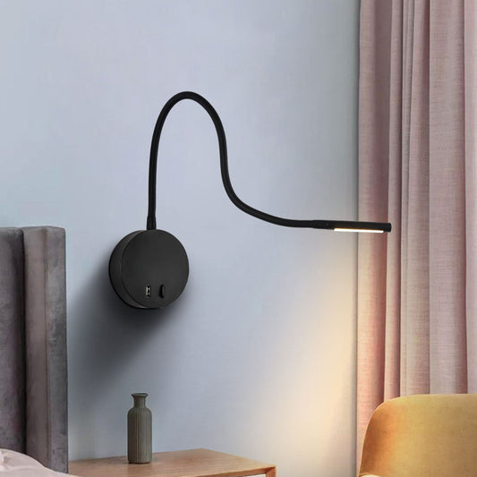 Minimalistische USB-oplaadbare siliconen spotlight LED leeswandlamp