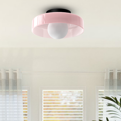 Ronde glazen LED-plafondlamp