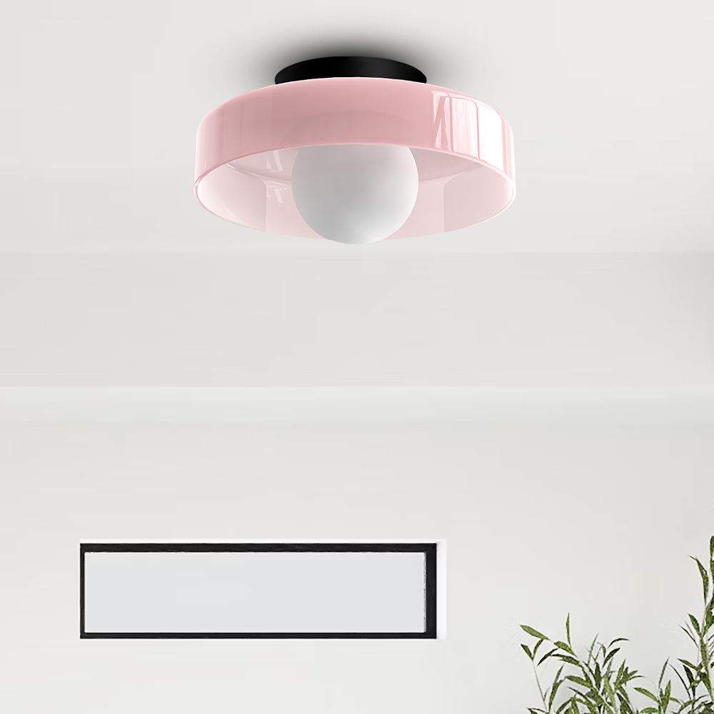 Ronde glazen LED-plafondlamp
