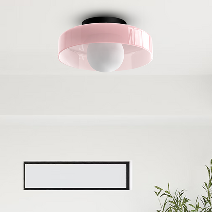 Ronde glazen LED-plafondlamp