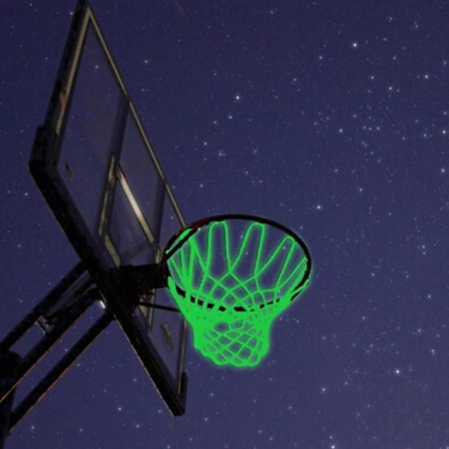 Gloeiend in het donker hoog helder LED lichtgevende basketbal + lichtgevend basketbalnet set
