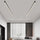 Lineaire moderne LED zwarte metalen plafondlamp met vlakke montage